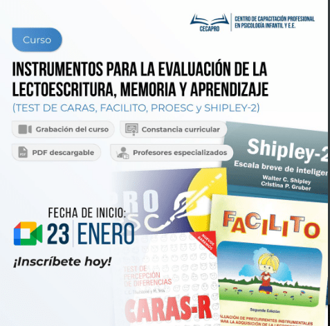 Curso Diagnóstico Psicopedagógica del Lenguaje con Instrumento